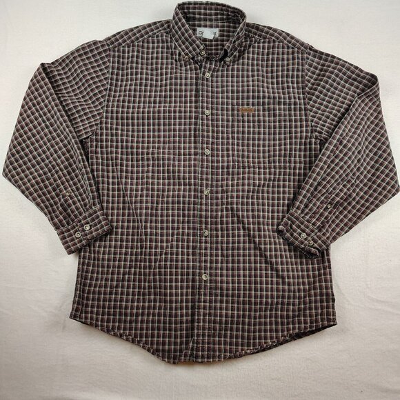 Carhartt Other - VTG Carhartt Black Red White Plaid 90s Button Down Shirt Mens Medium